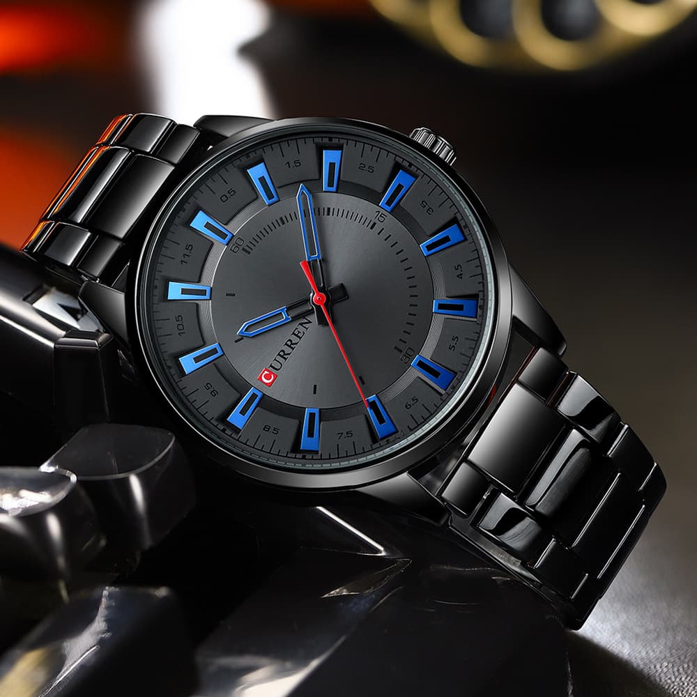 Men's Business Watch Fashion Simple Steel Belt Men's Waterproof Quartz Watch Men's Watch