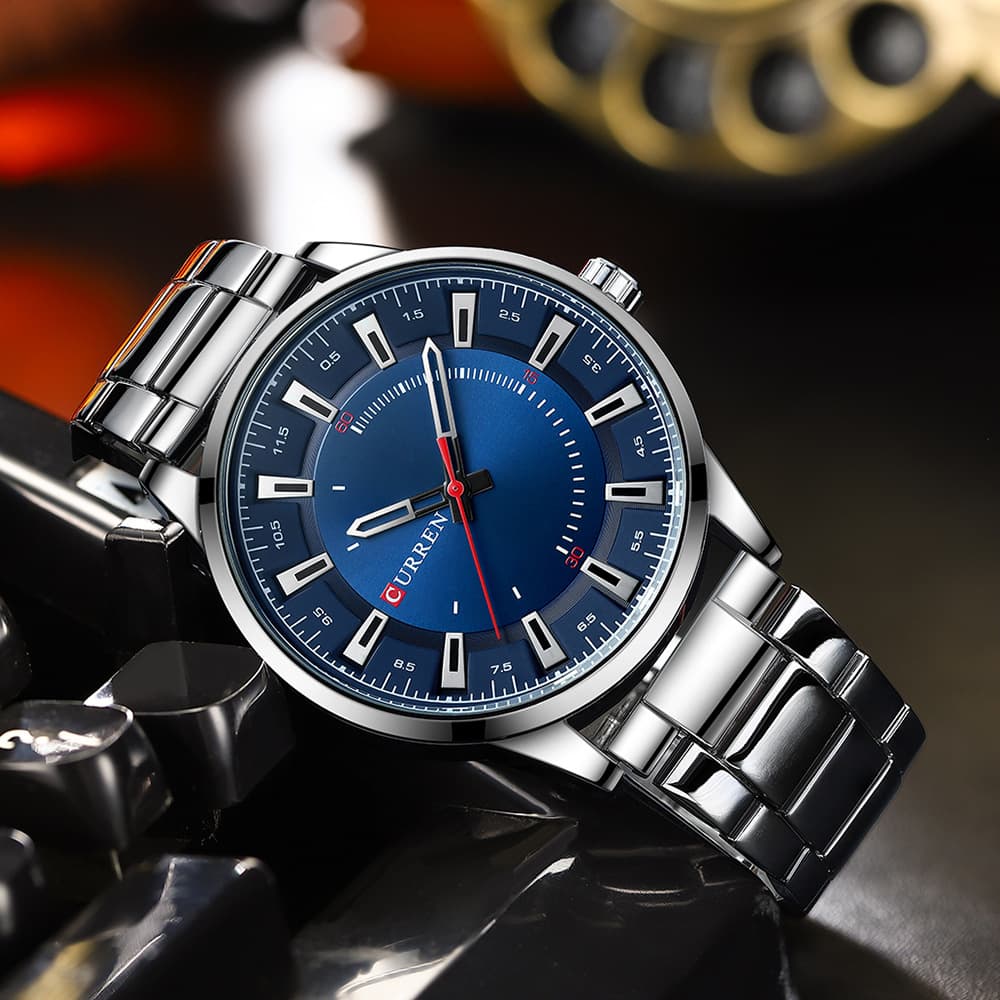 Men's Business Watch Fashion Simple Steel Belt Men's Waterproof Quartz Watch Men's Watch