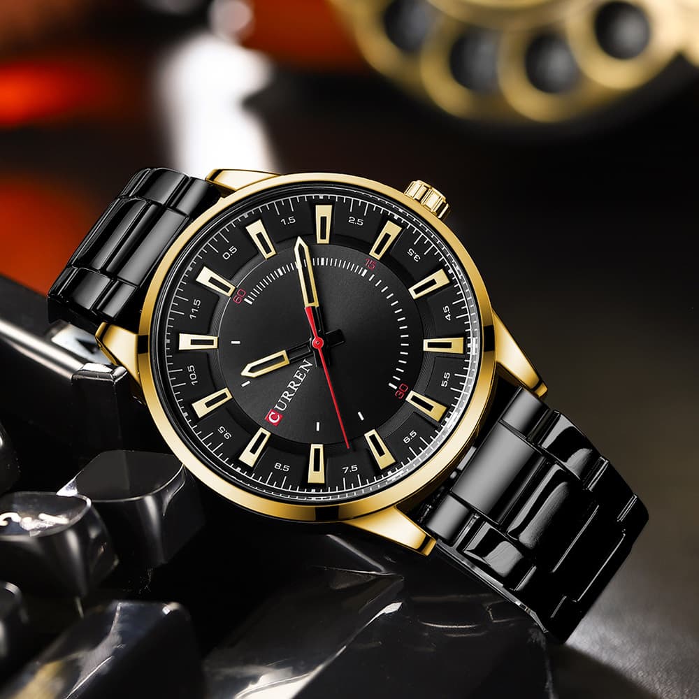 Men's Business Watch Fashion Simple Steel Belt Men's Waterproof Quartz Watch Men's Watch
