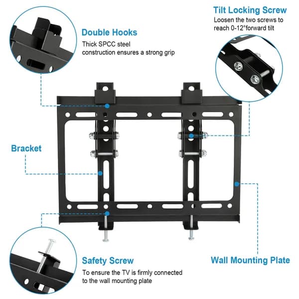 TV Wall Mount Bracket Tilt For 13"-42" LED/LCD/PLASMA Flat TV VESA 200x200mm