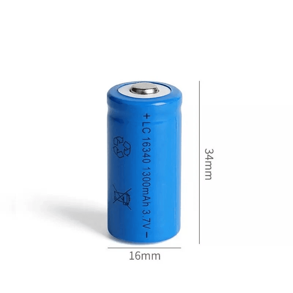 4 Pack 1300 MAh 16340 RCR123A Rechargeable 3.7 V Ion Battery USB Battery Charger