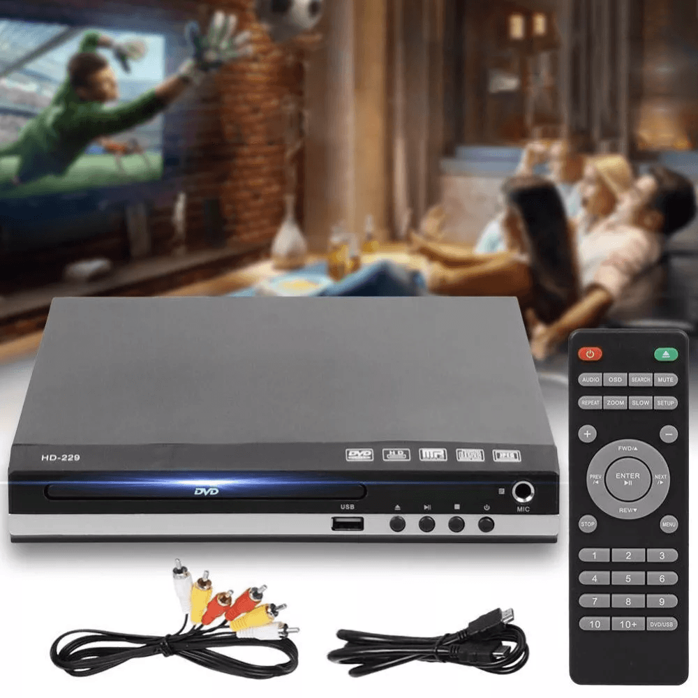 DVD Player Region Free With Remote Control USB Multi Region & HDMIAV Cable UK
