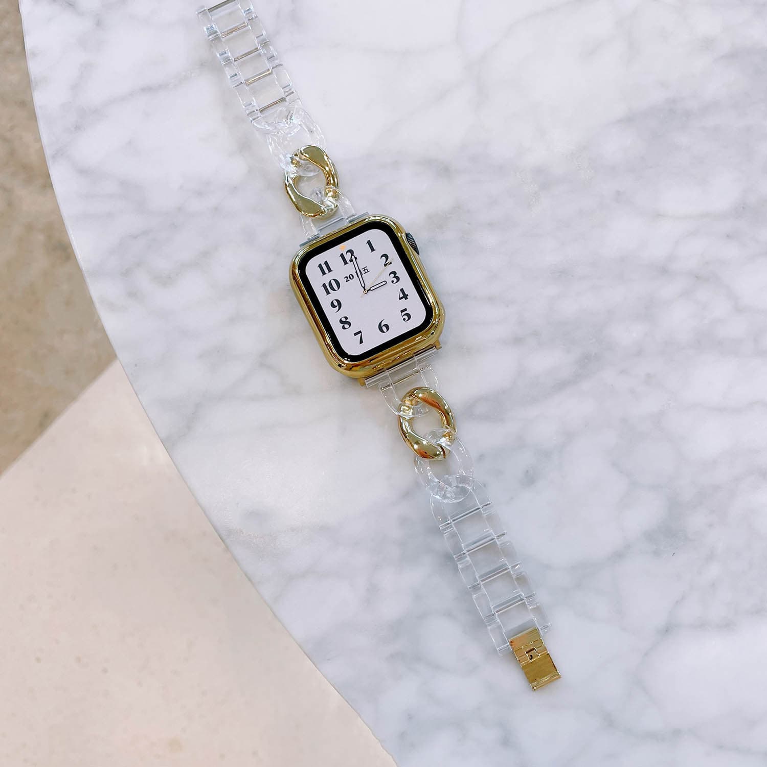 Strap Glacier Transparent Stitching Resin And Metal