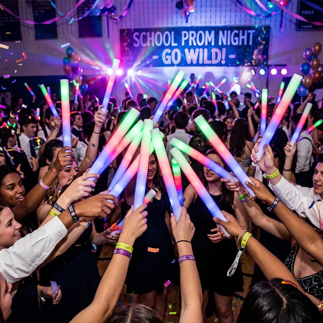 40pcs LED Foam Glow Sticks Party Wedding Flashing LED Light Stick Light-up Wand