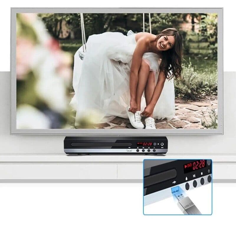 DVD Player Region Free With Remote Control USB Multi Region & HDMIAV Cable UK