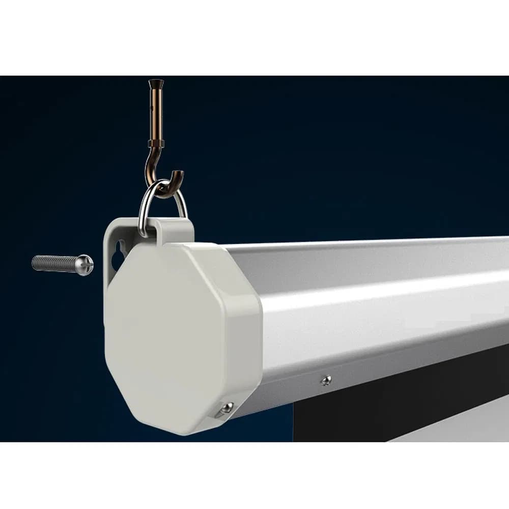 100" 4:3 80" x 60" Viewing Area Motorized Projector Screen with Remote Control Matte White